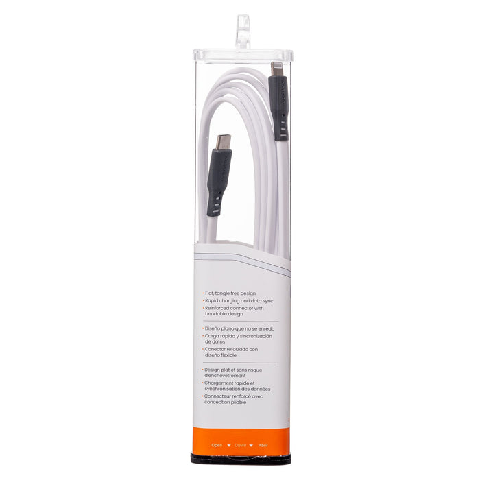 Ventev Flat USB-C to Apple Lightning High Speed Tangle-Free 6 Foot Cable