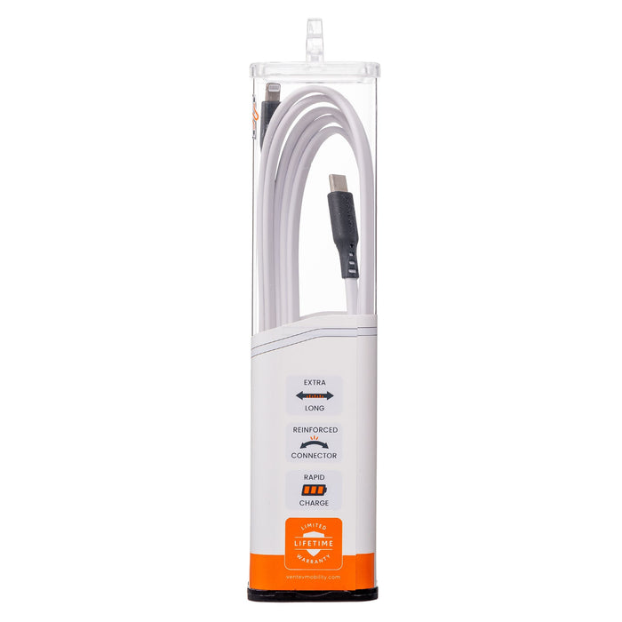 Ventev Flat USB-C to Apple Lightning High Speed Tangle-Free 6 Foot Cable