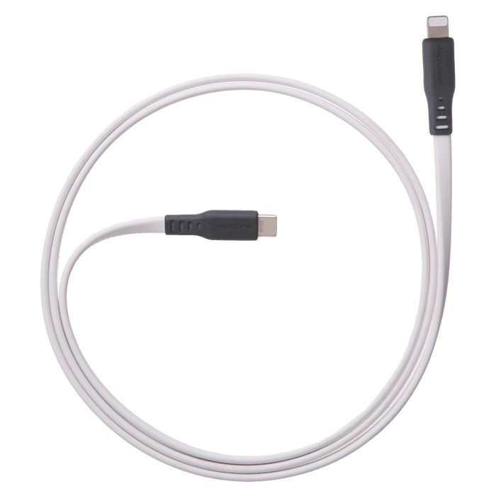 Ventev Flat USB C to Apple Lightning High Speed Tangle-Free 6 Foot Cable