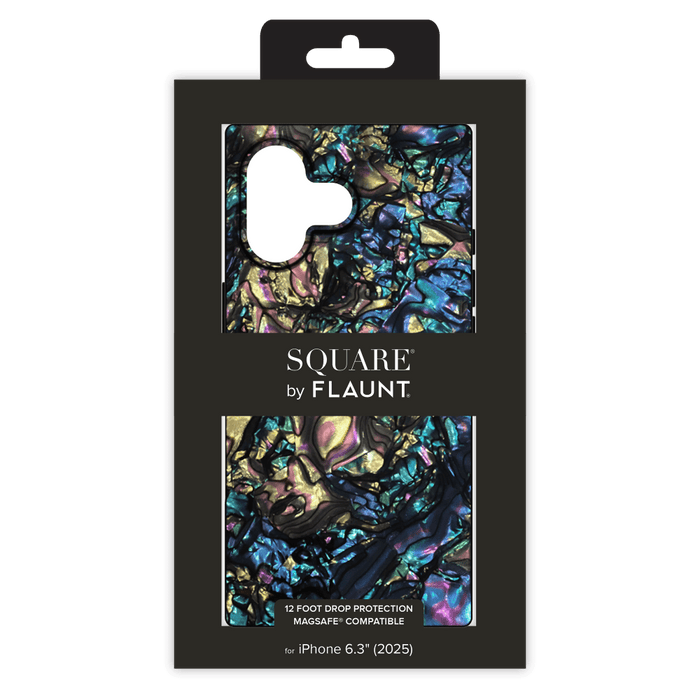 Flaunt SQUARE Iridescent MagSafe Case for Apple iPhone 17 Gray