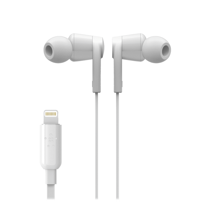 Belkin Soundform Apple Lightning In Ear Headphones White