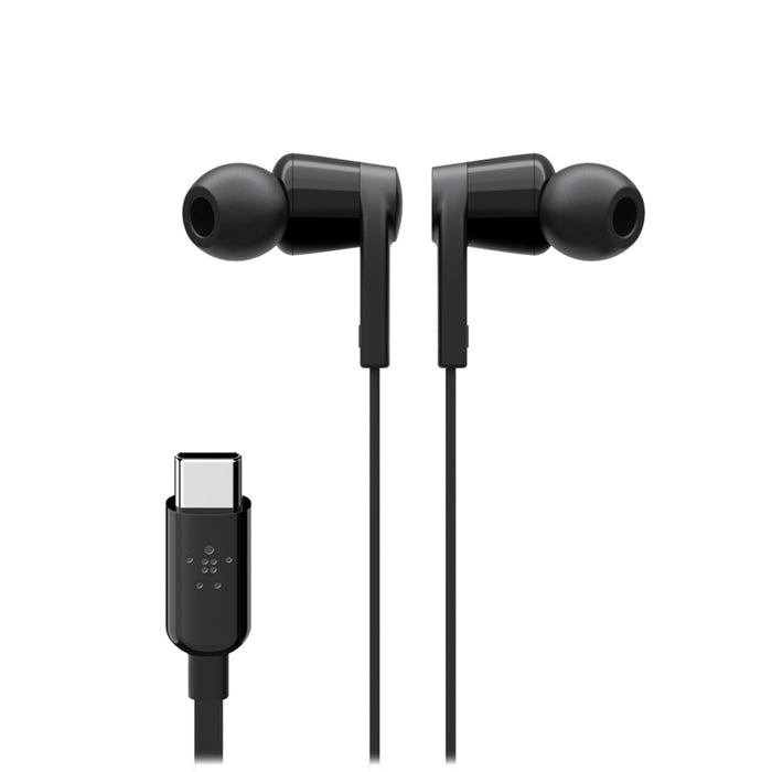 Belkin Soundform USB C In Ear Headphones Black