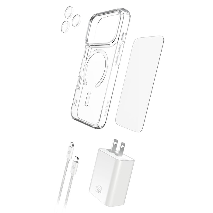Gadget Guard 5-in-1 Bundle includes Case / Camera Lens Protector / Glass Screen Protector / Charging Block / Cable for Apple iPhone 18 Pro