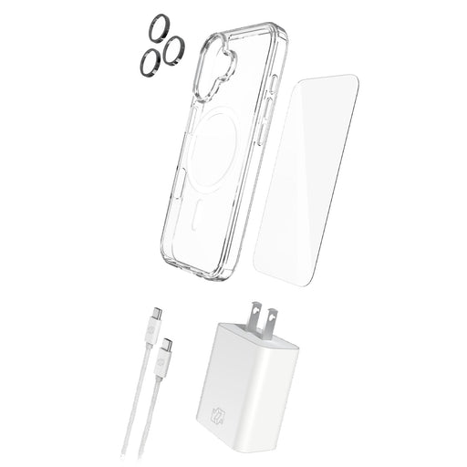 Gadget Guard 5-in-1 Bundle (Case, Screen Protector, Lens Protector, Charger, Cable) for Apple iPhone 17