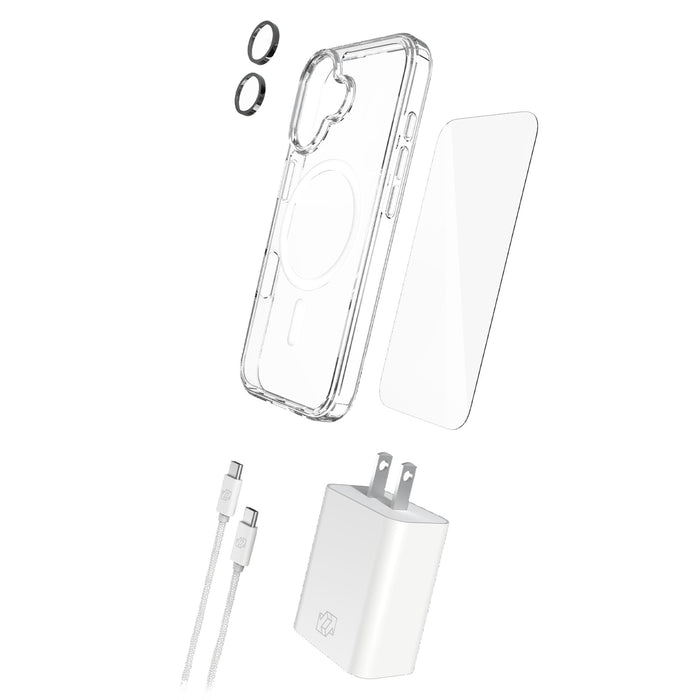 Gadget Guard 5-in-1 Bundle (Case, Screen Protector, Lens Protector, Charger, Cable) for Apple iPhone 17