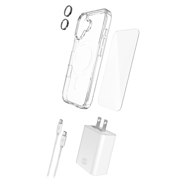 Gadget Guard 5-in-1 Bundle (Case, Screen Protector, Lens Protector, Charger, Cable) for Apple iPhone 17