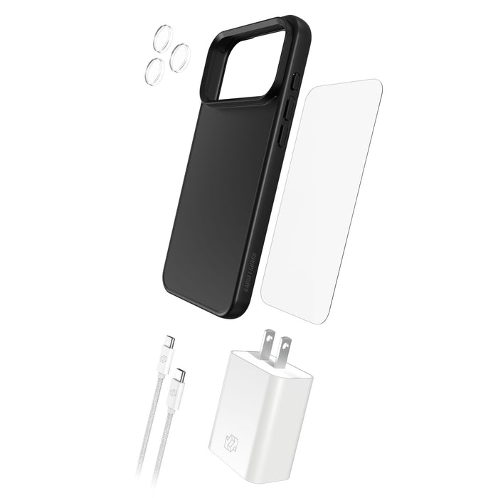 Gadget Guard 5-in-1 Bundle includes Case / Camera Lens Protector / Glass Screen Protector / Charging Block / Cable for Apple iPhone 18 Pro Max