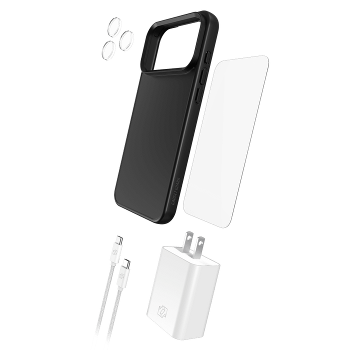 Gadget Guard 5-in-1 Bundle includes Case / Camera Lens Protector / Glass Screen Protector / Charging Block / Cable for Apple iPhone 18 Pro Max