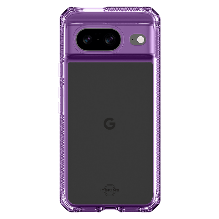 ITSKINS Hybrid_R Clear Case for Google Pixel 8 Light Purple and Transparent