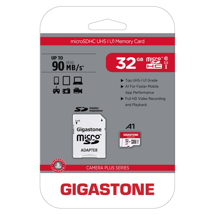 Gigastone MicroSDHC Memory Card 32GB Black