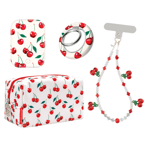 Velvet Caviar Phone Accessories Gift Set includes Charm, Battery Pack, Grip Ring and Travel Bag