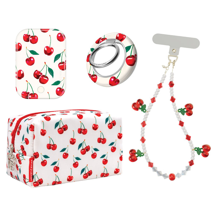 VELVET CAVIAR Phone Accessories Gift Set includes Charm, Battery Pack, Grip Ring and Travel Bag