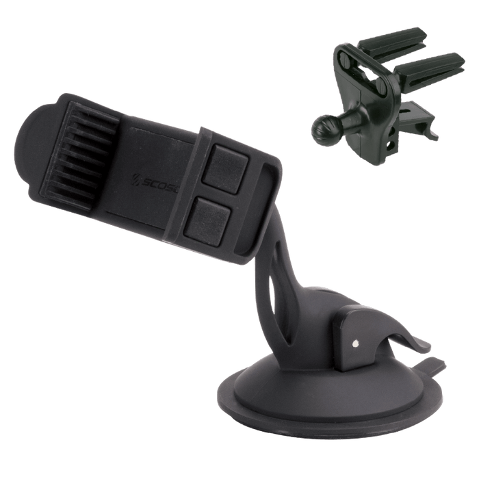 Scosche 3 in 1 Universal Vent and Suction Cup Mount Black