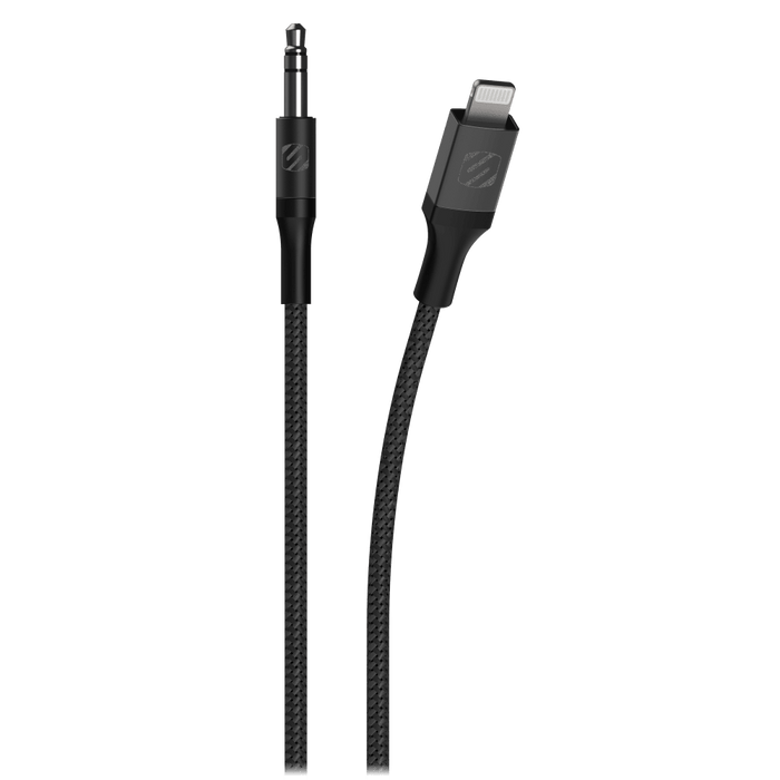 Scosche Braided Apple Lightning to 3.5mm Aux Cable 4ft Gray