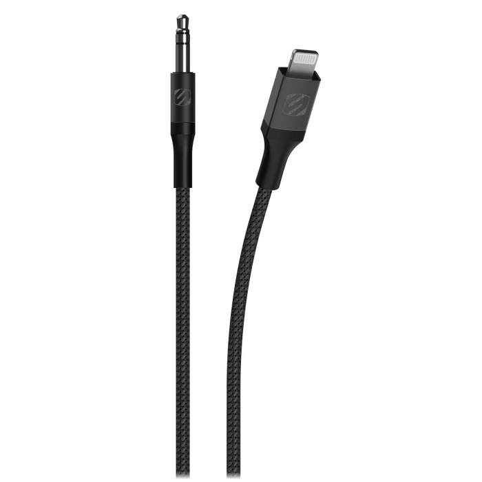 Scosche Braided Apple Lightning to 3.5mm Aux Cable 4ft Space Gray