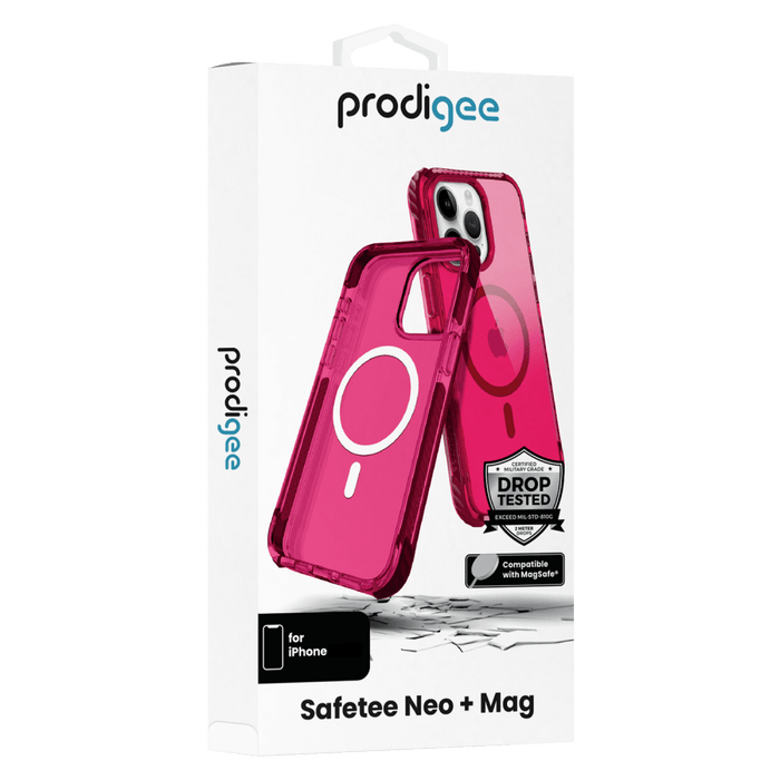 prodigee Safetee Neo MagSafe Case for Apple iPhone 15 Pro Max Fuchsia