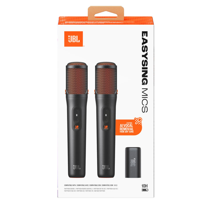 JBL EasySing Mics 2-Pack Wireless AI-powered Microphones