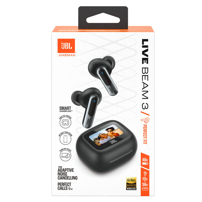 JBL Live Beam 3 True Wireless Noise-Cancelling Closed-Stick Earbuds
