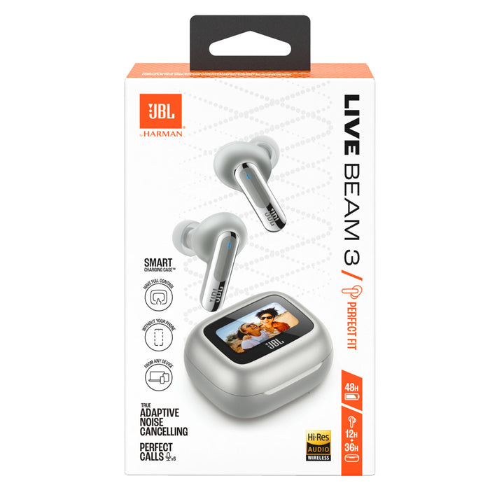 JBL Live Beam 3 True Wireless Noise-Cancelling Closed-Stick Earbuds