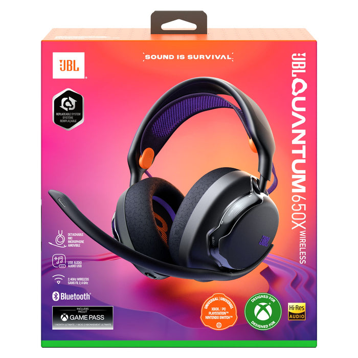 JBL Quantum 650X Wireless Bluetooth Over Ear Gaming Headset