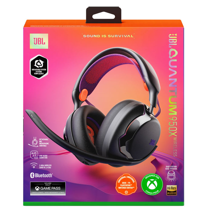 JBL Quantum 950X Noise Cancelling Wireless Bluetooth Over Ear Gaming Headset