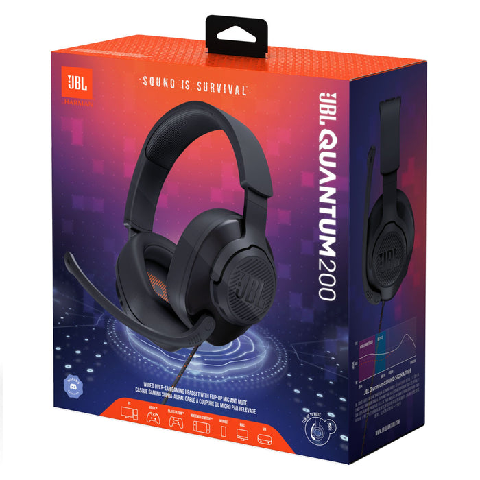 JBL Quantum 200 Wired Over Ear Gaming Headset