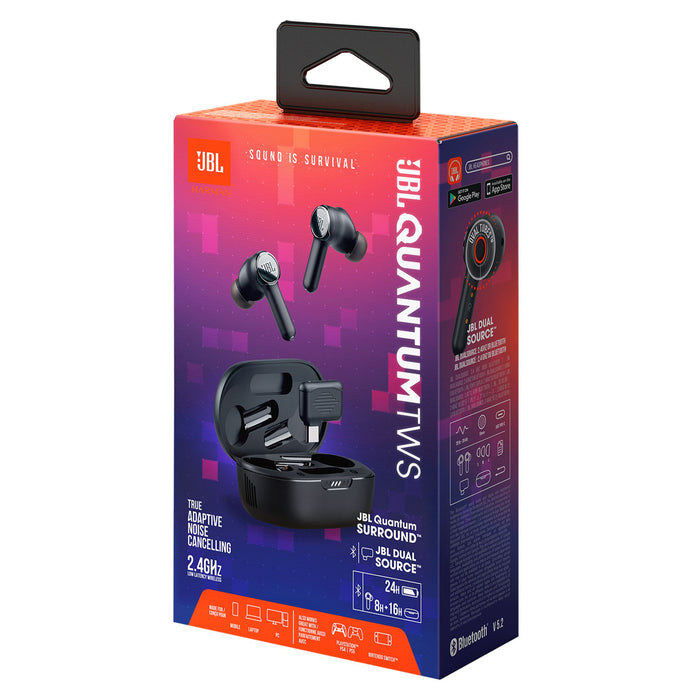 JBL Quantum TWS True Wireless Noise Cancelling Gaming Earbuds Black