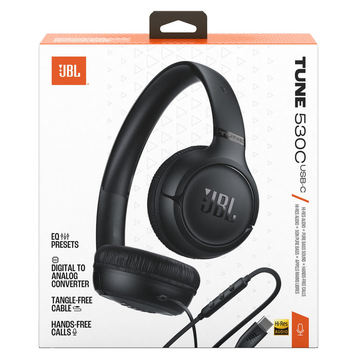 JBL Tune 530C Wired USB-C On-Ear Headphones