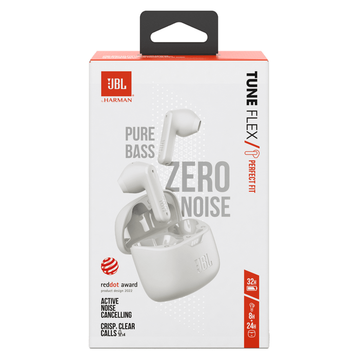 JBL Tune Flex True Wireless In Ear Noise Cancelling Bluetooth Headphones White