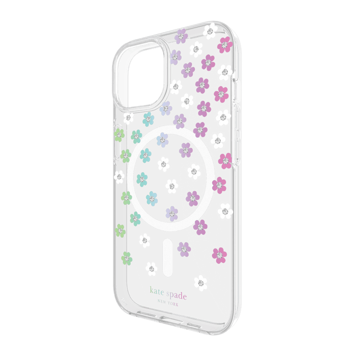 Kate Spade New York Protective Hardshell MagSafe Case for Apple iPhone 15 / iPhone 14 / iPhone 13 Scattered Flowers