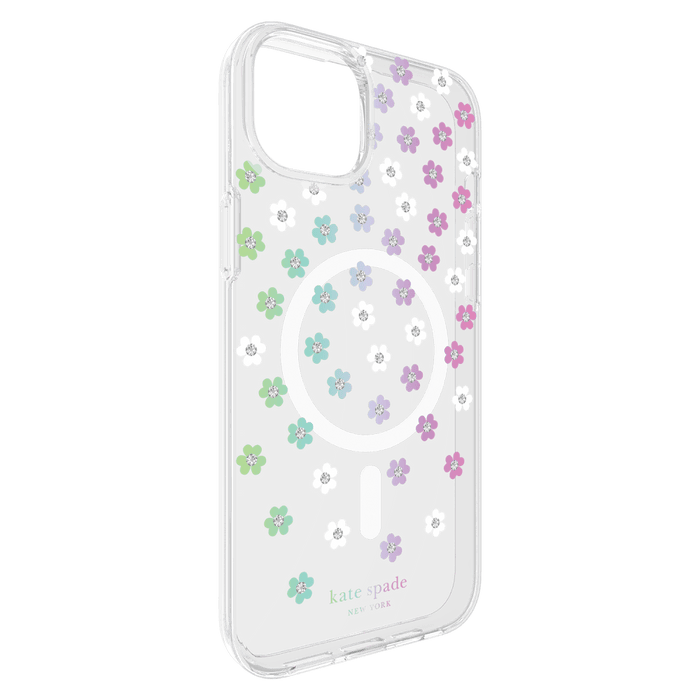 Kate Spade New York Protective Hardshell MagSafe Case for Apple iPhone 15 Plus Scattered Flowers