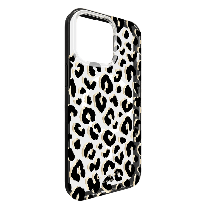 Kate Spade New York Protective Hardshell MagSafe Case for Apple iPhone 15 Pro Max City Leopard Black