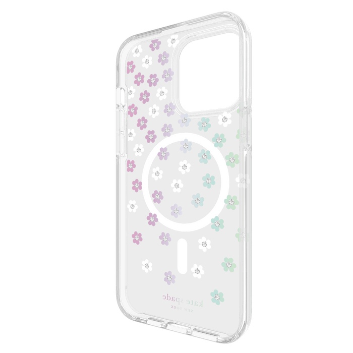 Kate Spade New York Protective Hardshell MagSafe Case for Apple iPhone 15 Pro Max Scattered Flowers