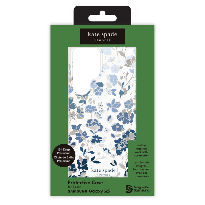 Kate Spade Protective Hardshell Case with Magnet for Samsung Galaxy S25 Blue
