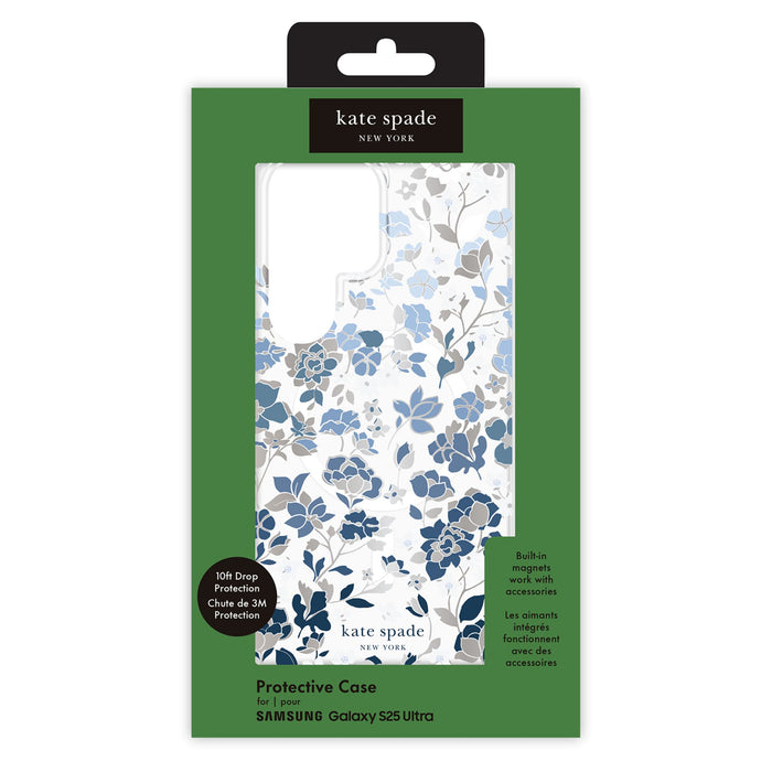 Kate Spade Protective Hardshell Case with Magnet for Samsung Galaxy S25 Ultra Blue