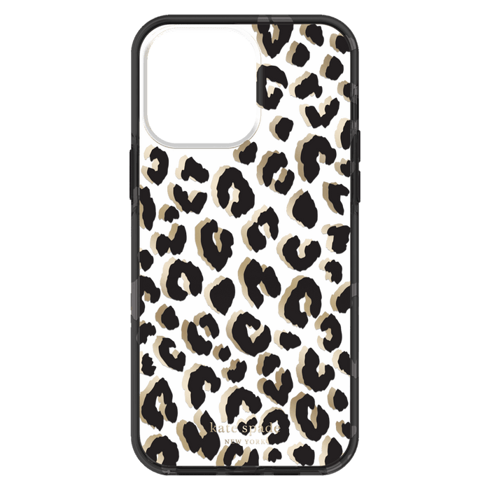 Kate Spade New York Protective Hardshell Case for Apple iPhone 14 Pro Max City Leopard Black