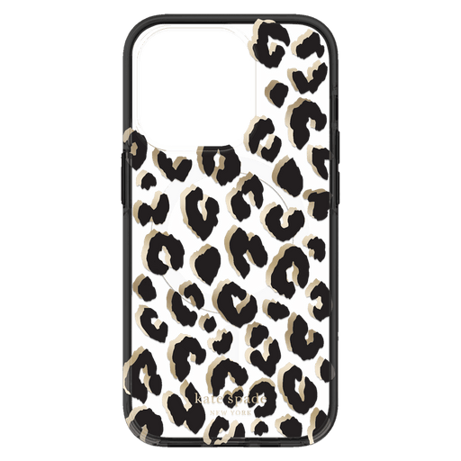 Kate Spade New York Protective Hardshell MagSafe Case for Apple iPhone 14 Pro City Leopard Black