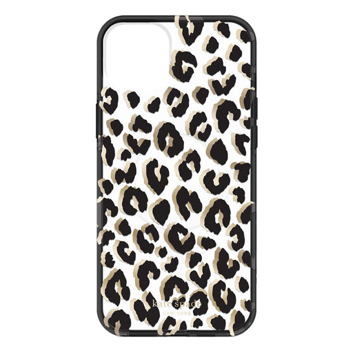 Kate Spade New York Protective Hardshell MagSafe Case for Apple iPhone 14 Plus City Leopard Black