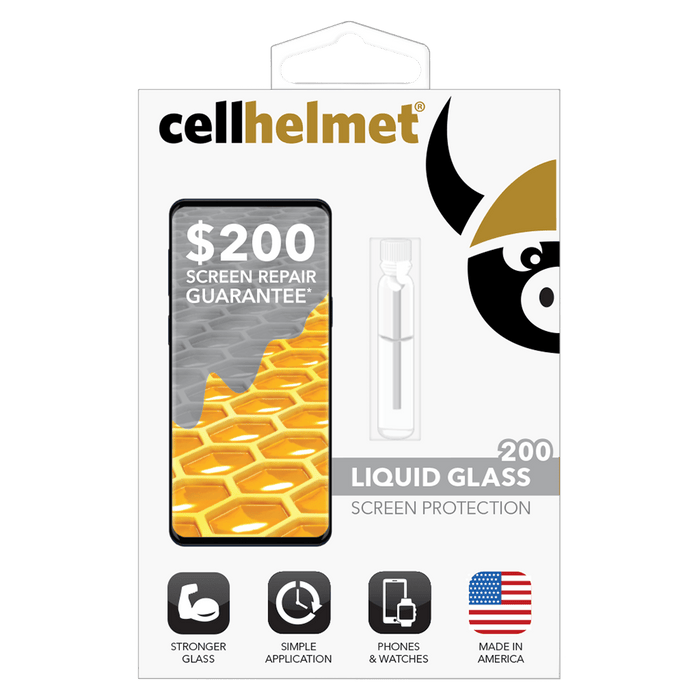 cellhelmet Liquid Glass $200 Guarantee Screen Protection for Phones Clear