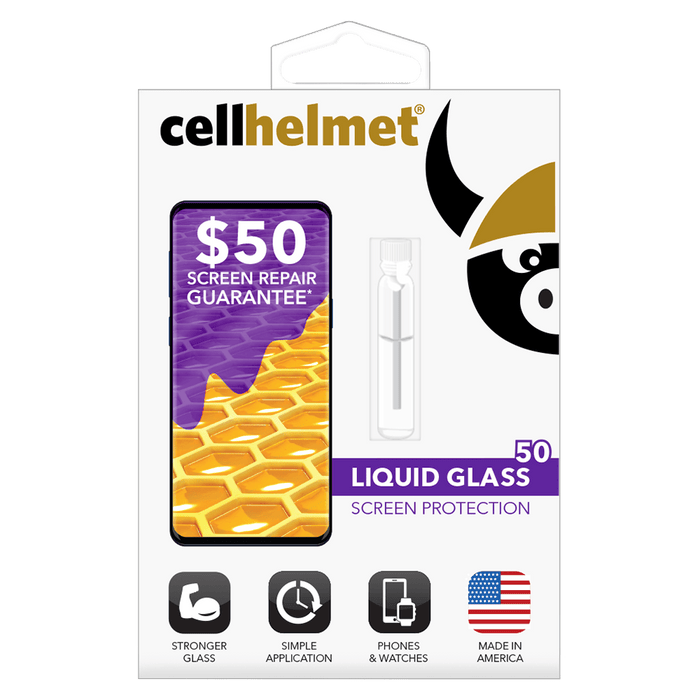cellhelmet Liquid Glass $50 Guarantee Screen Protection for Phones Clear