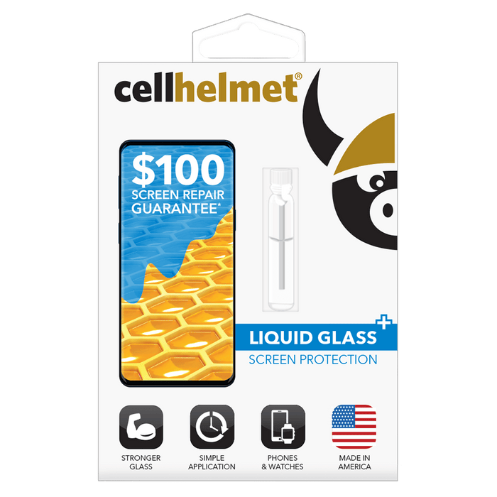 Cellhelmet Liquid Glass Plus $100 Guarantee Screen Protection for Phones Clear