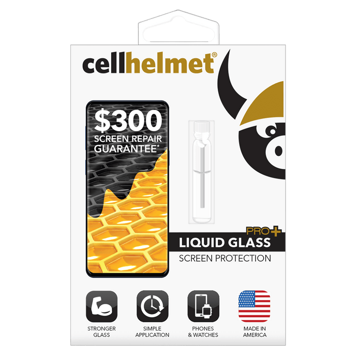 cellhelmet Liquid Glass Pro Plus $300 Guarantee Screen Protection for Phones Clear