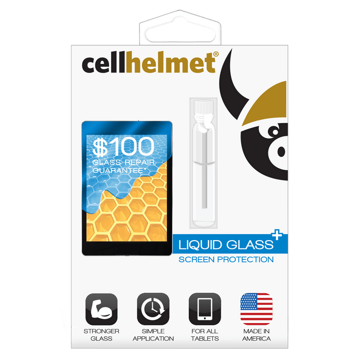 cellhelmet Liquid Glass Plus $100 Guarantee Screen Protection for Tablets Clear
