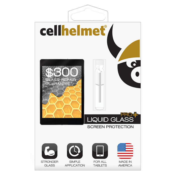 cellhelmet Liquid Glass Pro Plus $300 Guarantee Screen Protection for Tablets Clear