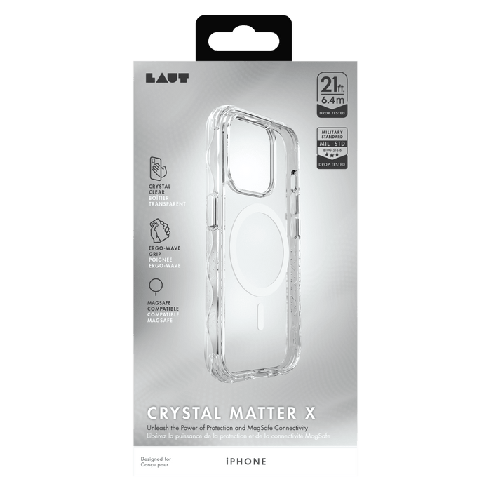 LAUT CRYSTAL MATTER X MagSafe Case for Apple iPhone 15 Pro Crystal