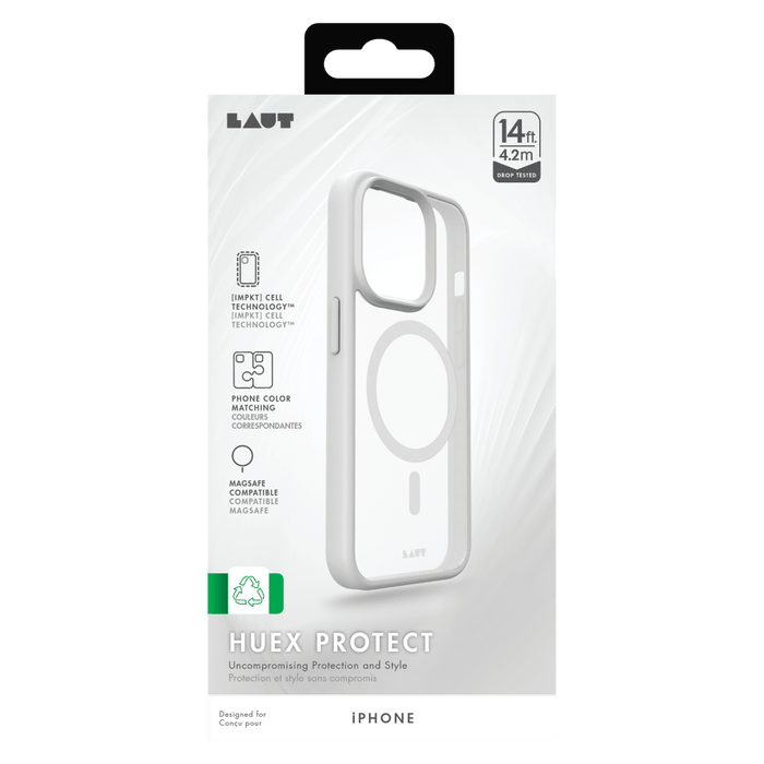 LAUT HUEX Protect MagSafe Case for Apple iPhone 15 Pro White