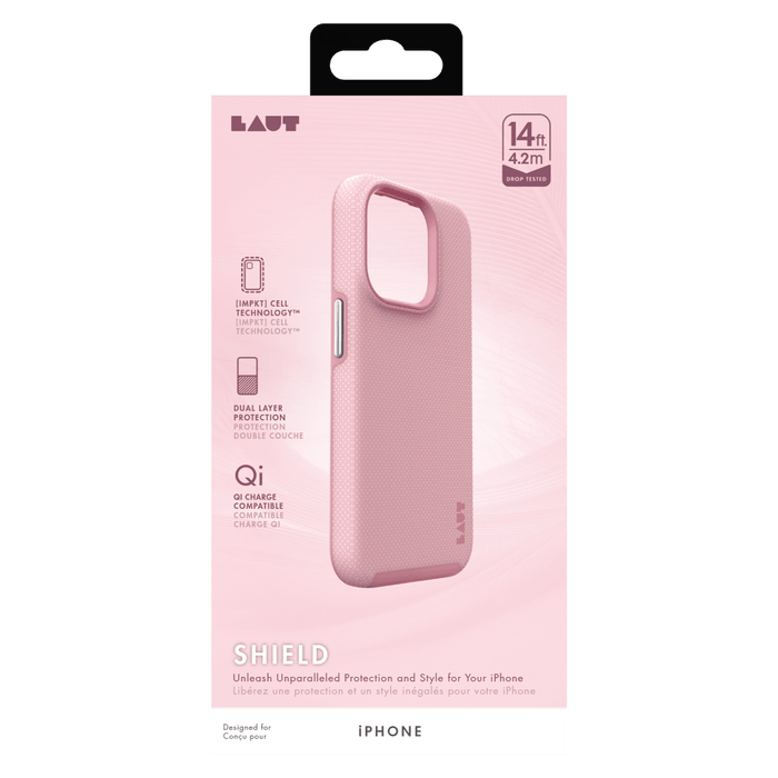 LAUT SHIELD Case for Apple iPhone 15 Pro Max Chalk Pink