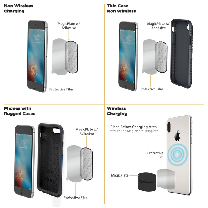 Scosche MagicMount 2 in 1 Vent / Dash Mount Black