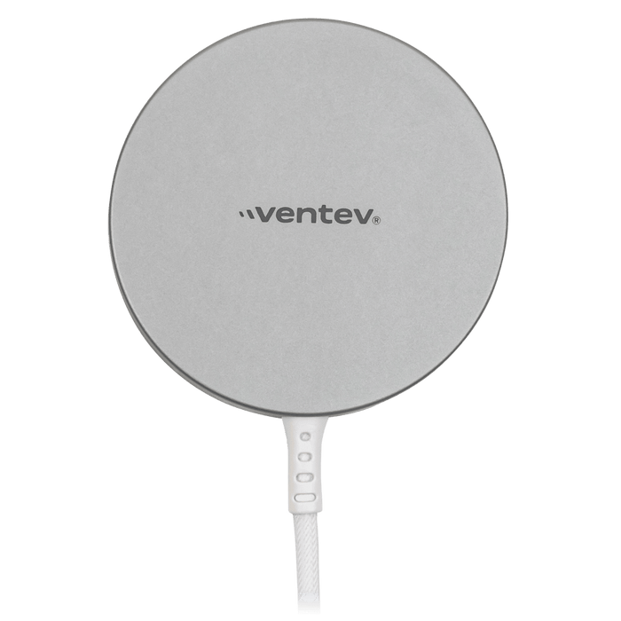 Ventev 10ft Alloy 15W Wireless Magnetic Charger Silver