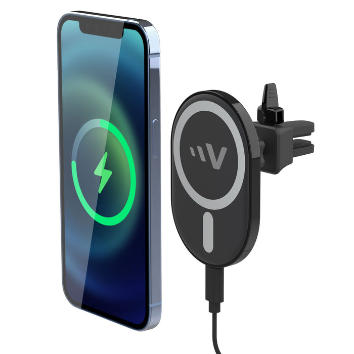 Ventev 15W ULTRAFAST Magnetic Wireless Car Charger Mount Black